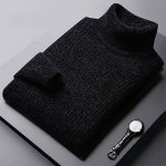 Meeste Paks Soe Kampsun Talvine Kootud K&otilde;rge Kaelusega Pulloverid Meeste K&otilde;rge Kaelusega &Uuml;hev&auml;rvilised Slim Fit Pehmed Kampsunid Meestele Topid M