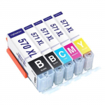 TONERMEDIA - x5 Cartouches Canon PGI-570XL CLI-571XL compatibles Canon PIXMA MG5750 MG6850 MG7750 TS5050 TS5055 TS6050 TS8050 TS9050