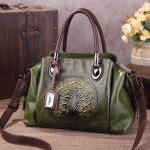 Johnature Hiina stiilis suur mahutavusega k&auml;ekott Retro reljeefne naiste kott Mitmek&uuml;lgne &otilde;la- v&otilde;i crossbody kott