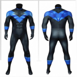 Filmikohane Batman Punane M&uuml;ts Nightwing Cosplay Kost&uuml;&uuml;m Bodysuit Superkangelane S sinine