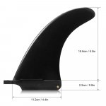 SUP Single Fin Central Fin Nylon Longboard Surfilaud Paddleboard Fin 6,5'' / 7,5'' / 8'' / 9''/ 10''