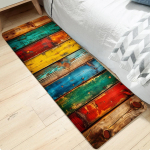 V&auml;rviline puulaudade mustriga vaipkoridoris Vintage lapitehnika geomeetriline disainimatt libisemiskindel kodukaunistus vaip k&ouml;&ouml;ki elutuppa 50x150CM blue