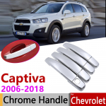 jaoks Chevrolet Holden Captiva Daewoo Winstorm 2006~2018 kroomitud uksek&auml;epideme kate auto tarvikud kleebised kaunistuse komplekt 2008 2015 Bowl 4 Door