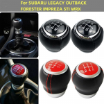 Auto stiil Nahast k&auml;igukangi nupp K&auml;igukangi hoova pea SUBARU LEGACY OUTBACK FORESTER IMPREZA STI WRX 2009-2018 jaoks 5 Speed Black
