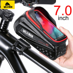 WILD MAN New Rainproof Bike Bag Bicycle Front Cell Phone holder with Touchscreen Top Tube Cycling Reflective MTB S4 1L