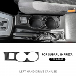 for Subaru Impreza 2005 2006 2007 Car Water Cup Holder Frame Real Soft Carbon Fiber Sticker Interior Accessories left-hand drive
