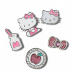 Crocs Hello Kitty Metallist Viieosaline Komplekt Tsingisulamast Kingade Aksessuaarid Naiste Roosa F roosa