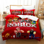 M&auml;nguvoodipesu komplekt meie-osaline Animatsioonim&auml;ng Virtuaalmaailm &Uuml;mbritsev Robl Voodilina Tekikate &Uuml;li&otilde;pilaste &Uuml;hiselamu Voodi Kingitus EU Single(135*200cm)3pcs