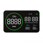 4 &uuml;hes WIFI nutikas &otilde;hukvaliteedi monitor CO2 PM2.5 temperatuur niiskus praegune aeg tester &auml;ratuskellaga s&uuml;sinikdioksiidi detektor