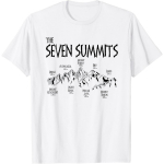 7 tippu Mount Everest Mont Blanc Puncak Jaya M&auml;gironija T-s&auml;rk(1) S valge