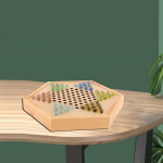 Chinese Checkers with 60 Colorful Glass Marbles Classic Game , Adults, Family interesting Players Drawer Glass Marbles