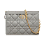 Dior Caro Ruuduline Muster Metallketiga Pehme Veisenahast Sidur &Otilde;lakott Risti-kehakott Naiste kotid Hall S5106UWHC-M41G Basic Set (Bag+Dust Bag)