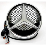 Autokleeps Benz Kuum 2026 Uus Benz Autole Esiv&otilde;re T&auml;heembleem LED-valgustusega Logo Valge Sinine Punane Valgus Mercedes Benzi jaoks Glowing red