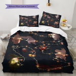 Multikakujutisega Voodipesu Tekikomplekt Tekikate Padjap&uuml;&uuml;r Kodu Dekoratsioon S&uuml;nnip&auml;evakingitus (1 * tekikott + 2 * padjap&uuml;&uuml;ri, ilma s&uuml;damikuta) 135x200cm