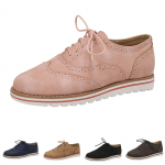 Oxford madalad kingad naistele nahast mugavused n&ouml;&ouml;ridega daami Brogue Derby disaineri vintage vabaaja platvormkingad naiste tossud 35