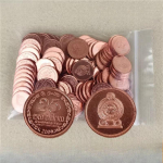 50 t&uuml;kki/partii, t&auml;iesti uus, v&auml;lismaa m&uuml;nt, Sri Lanka 25 sendine m&uuml;nt, 17 MM, v&auml;lismaa m&uuml;nt, kogutav