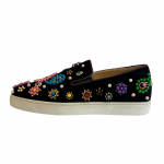 Christian Louboutin Naelad samet PAAT KOMM Korter VEAU VELOURS Slip-on must samet Naiste Kasutatud