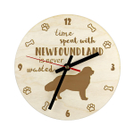 Newfoundland, Newfs, Newfies - clock with dog, wooden clock with engraving, personalised clock by Art-Dog