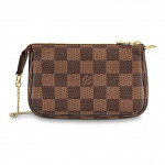 LOUIS VUITTON Pochette Accessories Klassikaline ruuduline Kaasaskantav Veisenahast Nahast K&auml;ekott &Otilde;lakott T&otilde;mblukuga Mini Naiste Pruun Gift Set (basic set+original box+original handbag) pruun