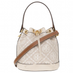 Tory Burch T Monogrammiga tepitud n&ouml;&ouml;riga kott-kott eemaldatava &otilde;larihmaga Naiste kotid Mandlik-Valge 150492-254 Basic Set (Bag+Dust Bag)