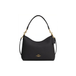 Coach Laurel 31 Logoga T&otilde;mblukuga Sileda Nahast T&otilde;mblukuga Sulgemisega T&otilde;mblukuga Sulgemisega Crossbody &Otilde;lakott Suur Naiste kotid Kuldne Must CR148-IMBLK Gift Box Set (Basic Set+Yellow Box)