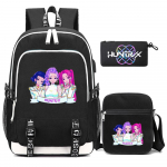 3 tk/komplekt Uus Anime Kpop Prindiga Seljakott koos Pliiatsikarbiga &Otilde;lakott Teismelisele T&uuml;drukule Poisile Koolikott Suure Mahutavusega Veekindel Reisikott Laps Kingitus