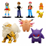 Laos 8 tk/komplekt Pokemon Anime Kujukesed Scale World Treener Punane Pikachu Charizard Gengar Nukk PVC Tegevuskujukesed Mudel M&auml;nguasjad Kingitus