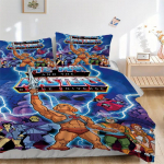 He-Man Masters Universe Adventure Voodipesukomplekt Tekikate Kingitus Magamistoa jaoks, Sisaldab 1 Tekikatet ja 2 Padjap&uuml;&uuml;ri, T&auml;idisetaB573 135x200cm