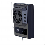 Roomajate ventilatsioonif&auml;nn Termomeeter Papagoide puuri Karvane draakon Must must