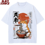 T Kawaii Shiba Inu S&ouml;&ouml;mas Rameni Koeras&otilde;bra Kingitus T-s&auml;rk Prindi Originaaldisain Kingitused T-s&auml;rgid Graafilised T-s&auml;rgid Meeste R&otilde;ivad M gray