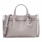 MICHAEL KORS Carson logo ripatsiga &otilde;larihm reguleeritav ja eemaldatav veisenahast &otilde;la-crossbody k&auml;ekott v&auml;ike naiste hall hall v&auml;rv