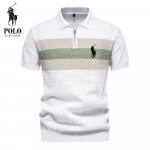 Ralph Lauren 2026 Suvi Uus Tikitud Meeste K&otilde;rge Kvaliteediga Triibuline &Auml;ri L&uuml;hikeste Varrukatega &Otilde;huke ja Mitmek&uuml;lgne Rev&auml;&auml;riga Poollukuga L&uuml;hikeste Varrukatega S&auml;rk S