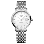 LONGINES Boya sarja automaatne mehaaniline liikumine 30 meetrit veekindel matt kell &Scaron;veitsi kell 29 mm valge sihver roostevabast terasest rihm L4.310.4.19.6 valge