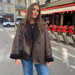 Talvine avar soe jakk kraega ja moodne jakk naistele S kohv