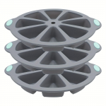 3 tk mittenakkuvat silikoonist kolmnurkset koogivormi, 8 pesaga kuusnurkne k&uuml;psetusvorm pruunide, muffinide, koogikeste, seebi, polenta ja k&uuml;psiste jaoks 3pcs 3-corner Silicone Cake Mold [8-point Plate]