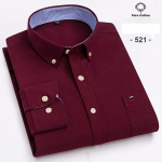 Suur Suurus 7XL 100% Puuvill Oxford Meeste Pikkade Varrukate S&auml;rk &Uuml;hev&auml;rviline Kitsa L&otilde;ikega Formaalne &Auml;ri Kontor Elegantne Vabaaja &Uuml;laosa R&otilde;ivad 7XL black