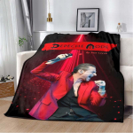 Depeche Mode Rock Roll Muusika Pehme Flanellist Tekk, Kerge Soe Diivanilauale Voodile 80cm x 120cm red