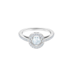 Swarovski SPARKLING DANCE &Uuml;MAR S&Otilde;RMUS Pulsiv s&uuml;da Roodiumiga kaetud s&otilde;rmus Naiste H&otilde;bedane 5482516 h&otilde;be