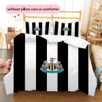 Newcastle United F.C Muster Voodipesu Tekikott Komplekt Kodu Kaunistus Kingitus (1 * tekikott + 2 * padjap&uuml;&uuml;ri ilma s&uuml;damikuta) 135x200cm beige