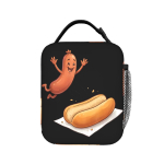 Naljakas hot dog, mis h&uuml;ppab saia sisse, vorst BBQ l&otilde;unakott, reisimiseks kaasaskantav, lukuga, termiline kott, k&auml;ekotid lapsele, Oxfordi jahutuskott One Size black