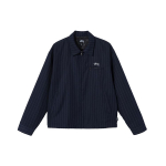 Stussy X CdG triibuline coach-jakk pikkade varrukatega Ameerika vintage unisex-jakk sinine 315270 M black