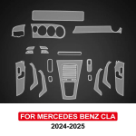 Auto TPU Kaitsekile Mercedes Benz CLA 2024 2025 Sisekeskkonsool Meediapaneel Armatuurlaud Navigatsioon Eelv&auml;ljal&otilde;igatud Kriimustusvastane Right Hand Drive black