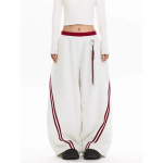 Naiste Triibulised Kotid Y2k Spordip&uuml;ksid Harajuku Streetwear Hallid Treeningp&uuml;ksid Tants Vintage P&uuml;ksid Kevad M