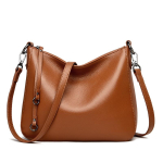 100% Looduslikust Lehma Nahast K&auml;ekott Naistele Ehtne Nahast &Otilde;la-Crossbody Kott Suure Mahutavusega Messenger 27cm 8cm 22cm helepruun v&auml;rv