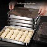 Toidukvaliteediga roostevabast terasest mittekleepuv pelmeenide hoiustamis- ja k&uuml;lmutuskarp Food-grade Thickened Dumpling Tray
