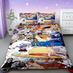 Tekikott &Uuml;ks T&uuml;kk Laste Multikas Luffy Voodipesu Komplekt 2 Padjap&uuml;&uuml;riga Pehme ja Mugav Magamistoa Voodi Dekoratsioon Teismelised Poisid Kingitused 140*200cm/55x79in Single/Twin 3pcs