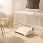 Laua alla jalatugi Ergonoomiline Reguleeritav Tugev Jalatugi Kontorit&ouml;&ouml;tajatele, &Uuml;li&otilde;pilastele, White Short beige