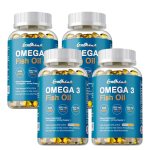 Coolkin Omega 3 Kala&otilde;li Kolmekordse Tugevusega Pehmekapslid 2000mg 120 tk &mdash; EPA ja DHA Igap&auml;evane Toitumine 120*4