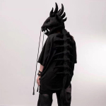 Draakoni Skeleti Paluspea Mask Sildadega Komplekt Halloweeni Cosplay Rekvisiit T&auml;iskasvanutele Ja Teismelistele black