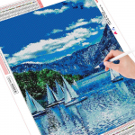 Ise ise tehes 5d teemantmaali maastik teemanttikandid ristpistes maastik t&auml;isring teemant 20X30